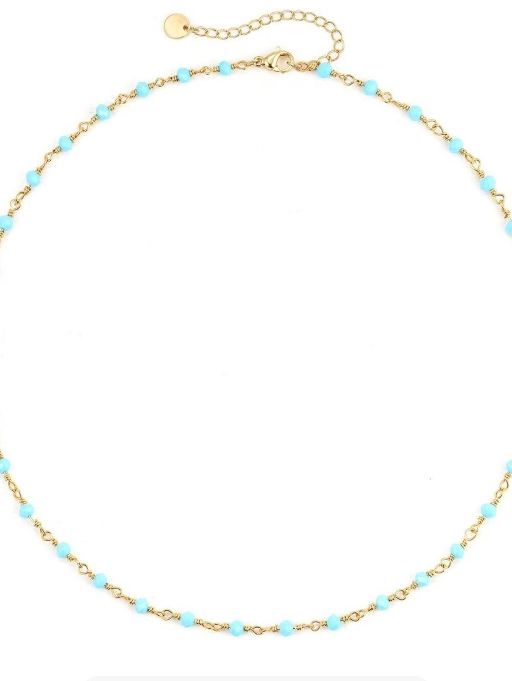 Turquoise Boho Beaded Necklace